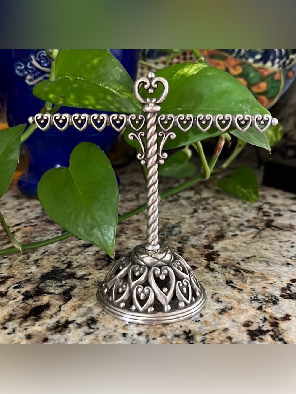 🆕💜 Brighton Silver Heart Jewelry Stand/Earring Tree